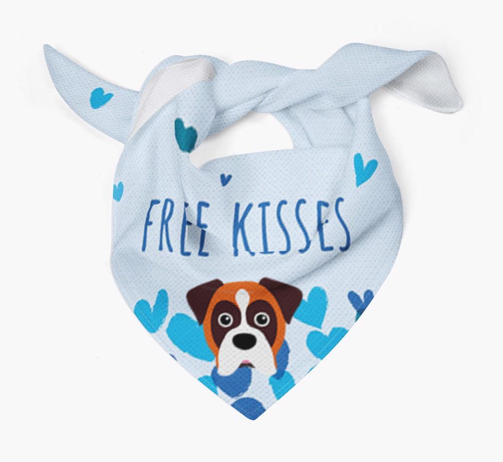 Free Kisses : Personalized {breedFullName} Bandana
