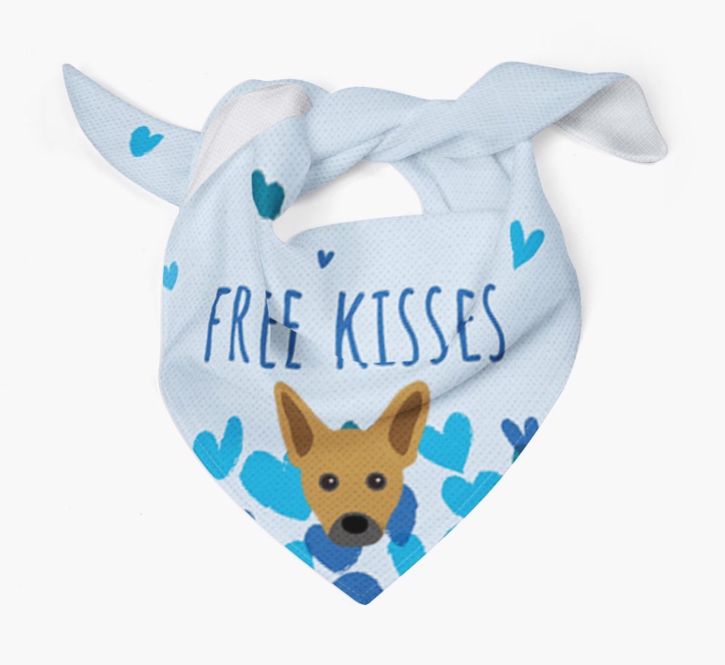 Free Kisses : Personalized {breedFullName} Bandana
