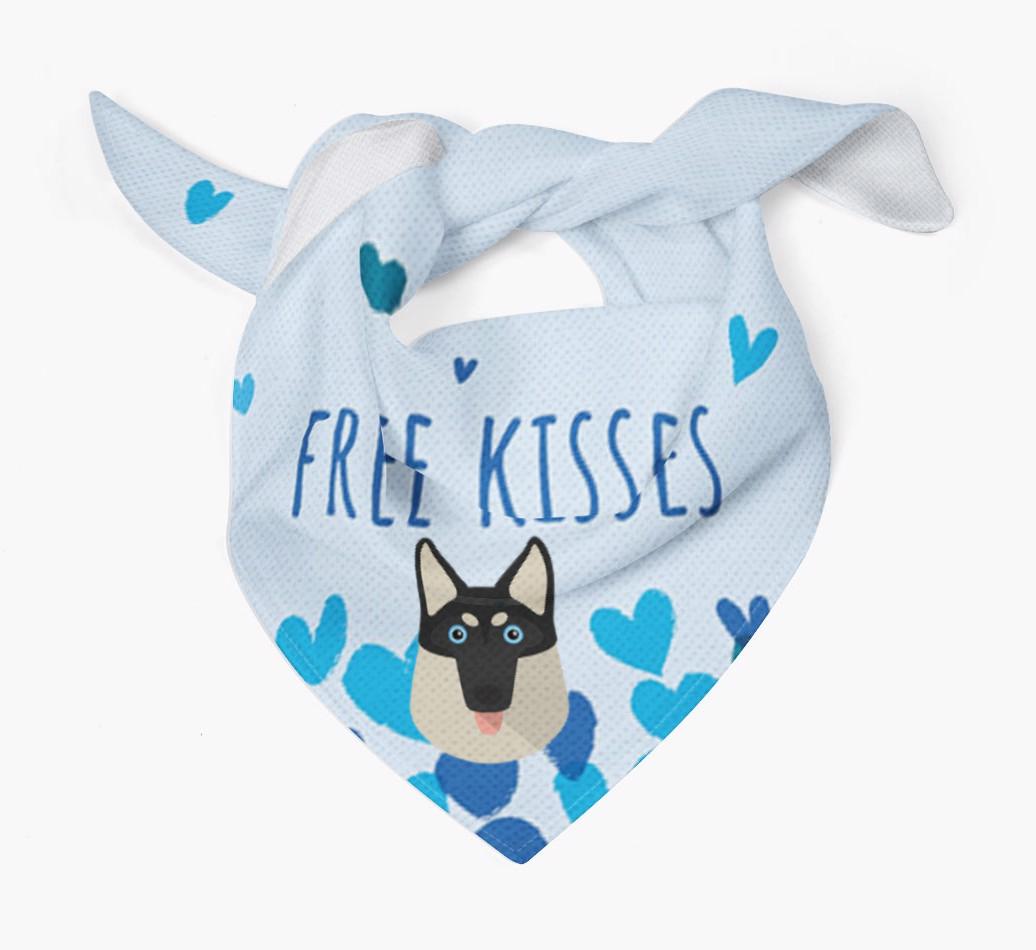 Free Kisses : Personalized {breedFullName} Bandana