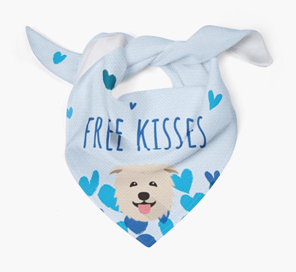 Free Kisses : Personalized {breedFullName} Bandana
