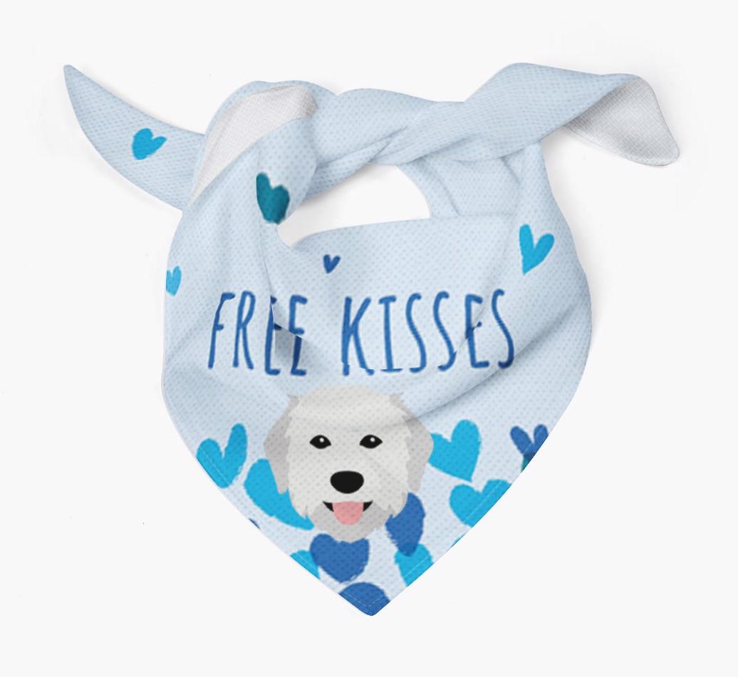 Free Kisses : Personalized {breedFullName} Bandana