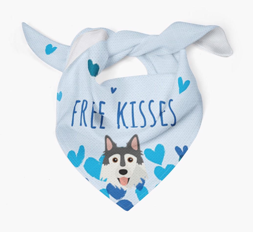Free Kisses : Personalized {breedFullName} Bandana