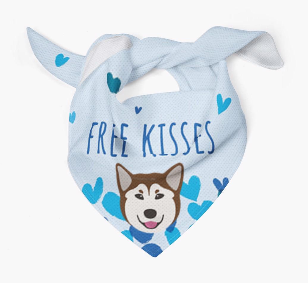 Free Kisses : Personalized {breedFullName} Bandana