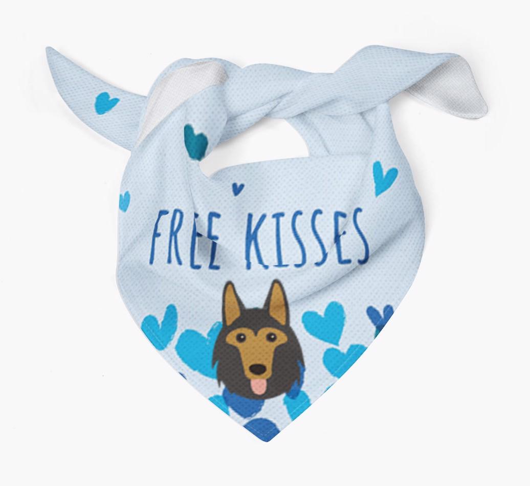 Free Kisses : Personalized {breedFullName} Bandana