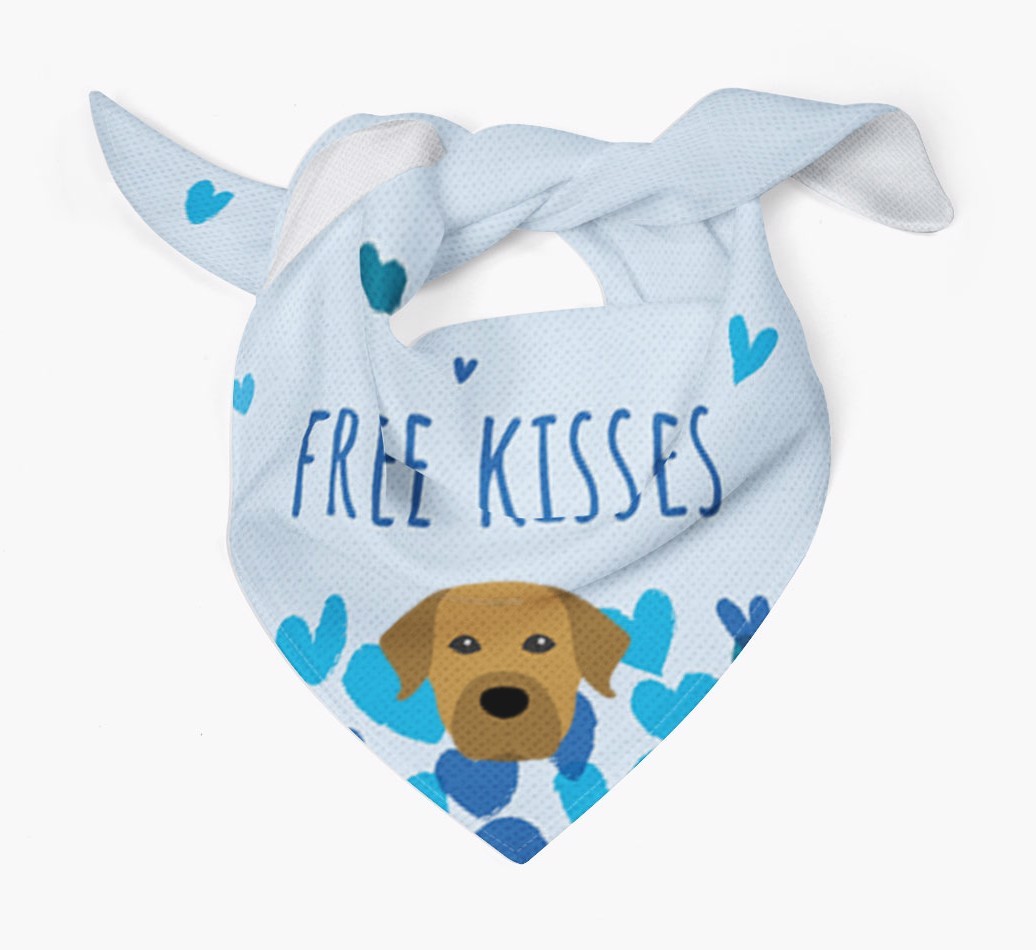Free Kisses : Personalized {breedFullName} Bandana