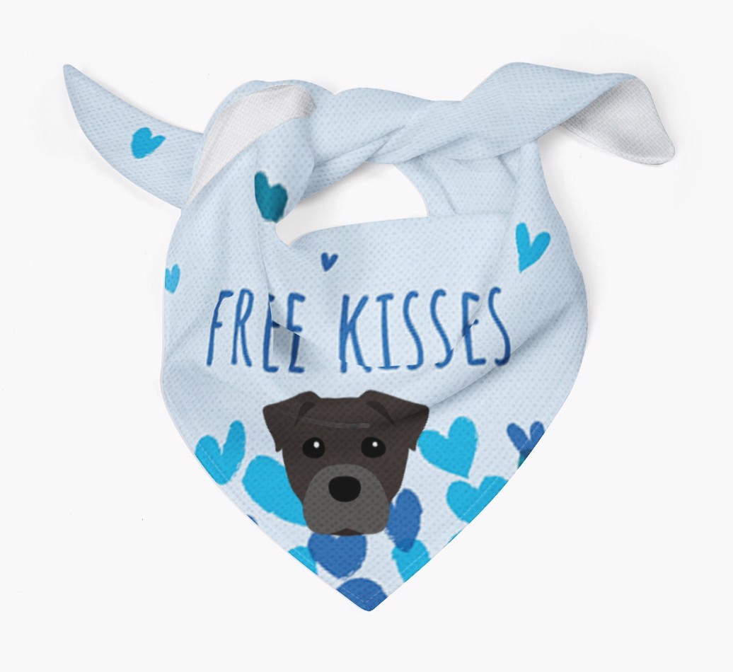 Free Kisses : Personalized {breedFullName} Bandana