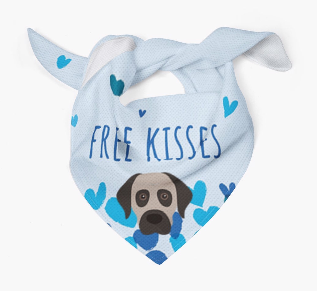 Free Kisses : Personalized {breedFullName} Bandana