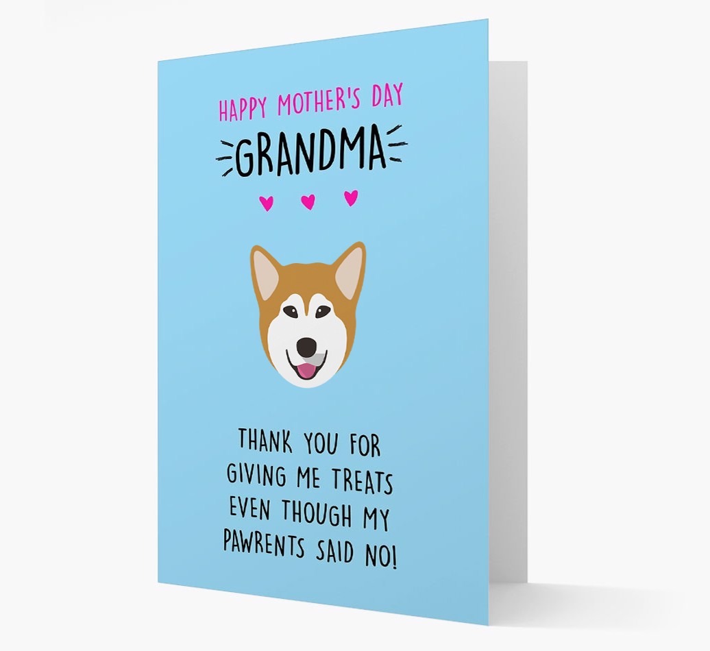 'Happy Mother's Day Grandma' Card with your {breedFullName} Icon