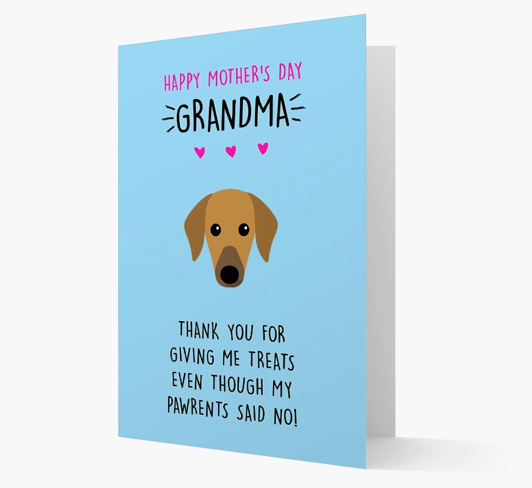 'Happy Mother's Day Grandma' Card with your {breedFullName} Icon