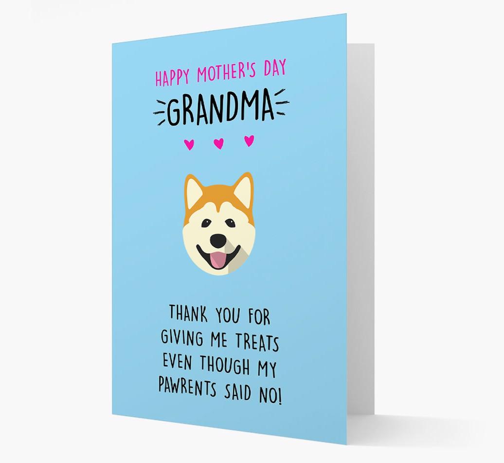 'Happy Mother's Day Grandma' Card with your {breedFullName} Icon