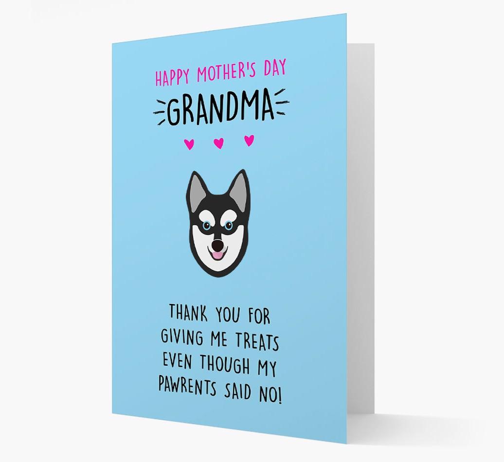 'Happy Mother's Day Grandma' Card with your {breedFullName} Icon