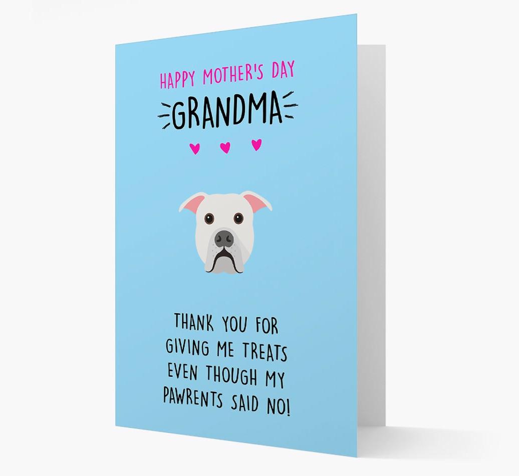 'Happy Mother's Day Grandma' Card with your {breedFullName} Icon