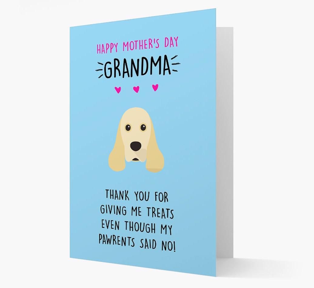 'Happy Mother's Day Grandma' Card with your {breedFullName} Icon