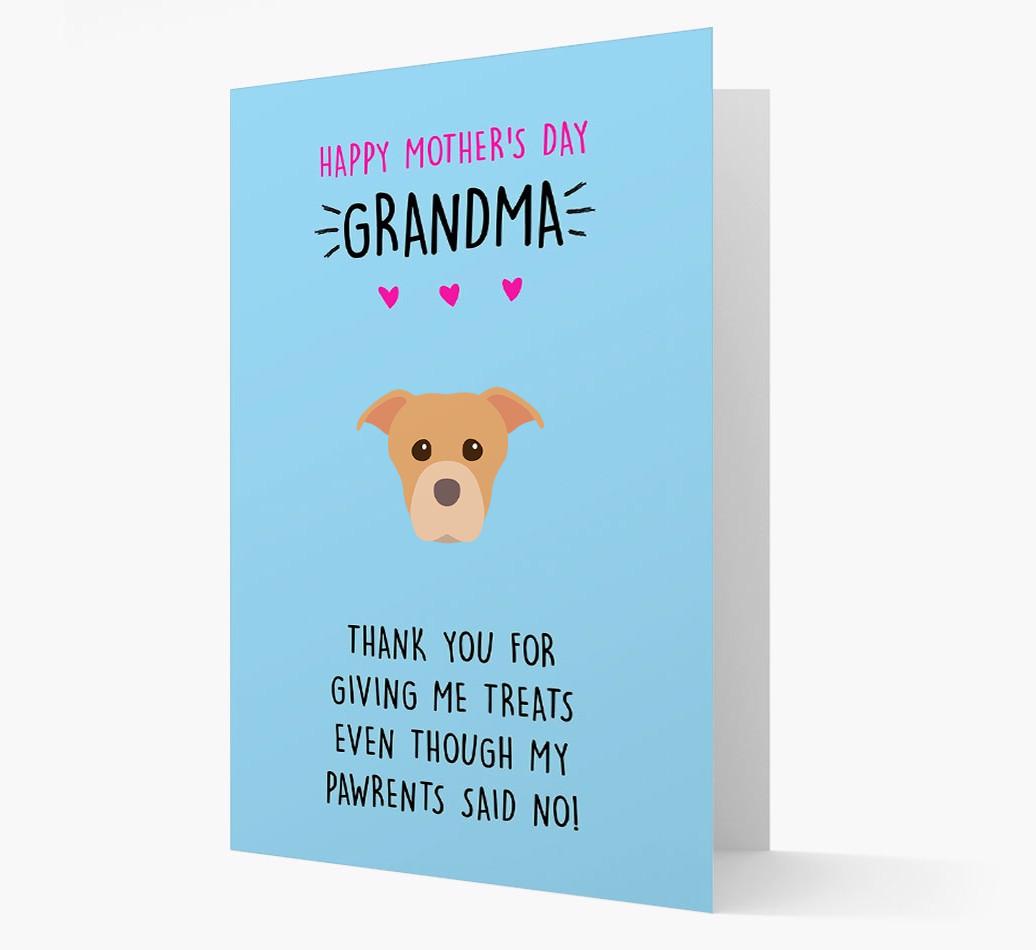'Happy Mother's Day Grandma' Card with your {breedFullName} Icon