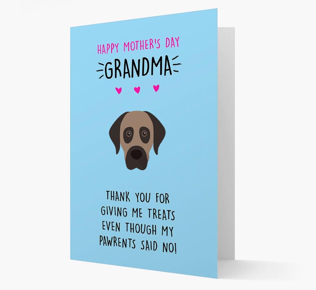 'Happy Mother's Day Grandma' Card with your {breedFullName} Icon