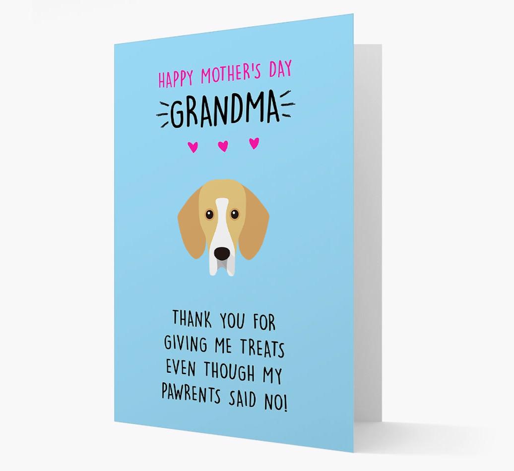 'Happy Mother's Day Grandma' Card with your {breedFullName} Icon