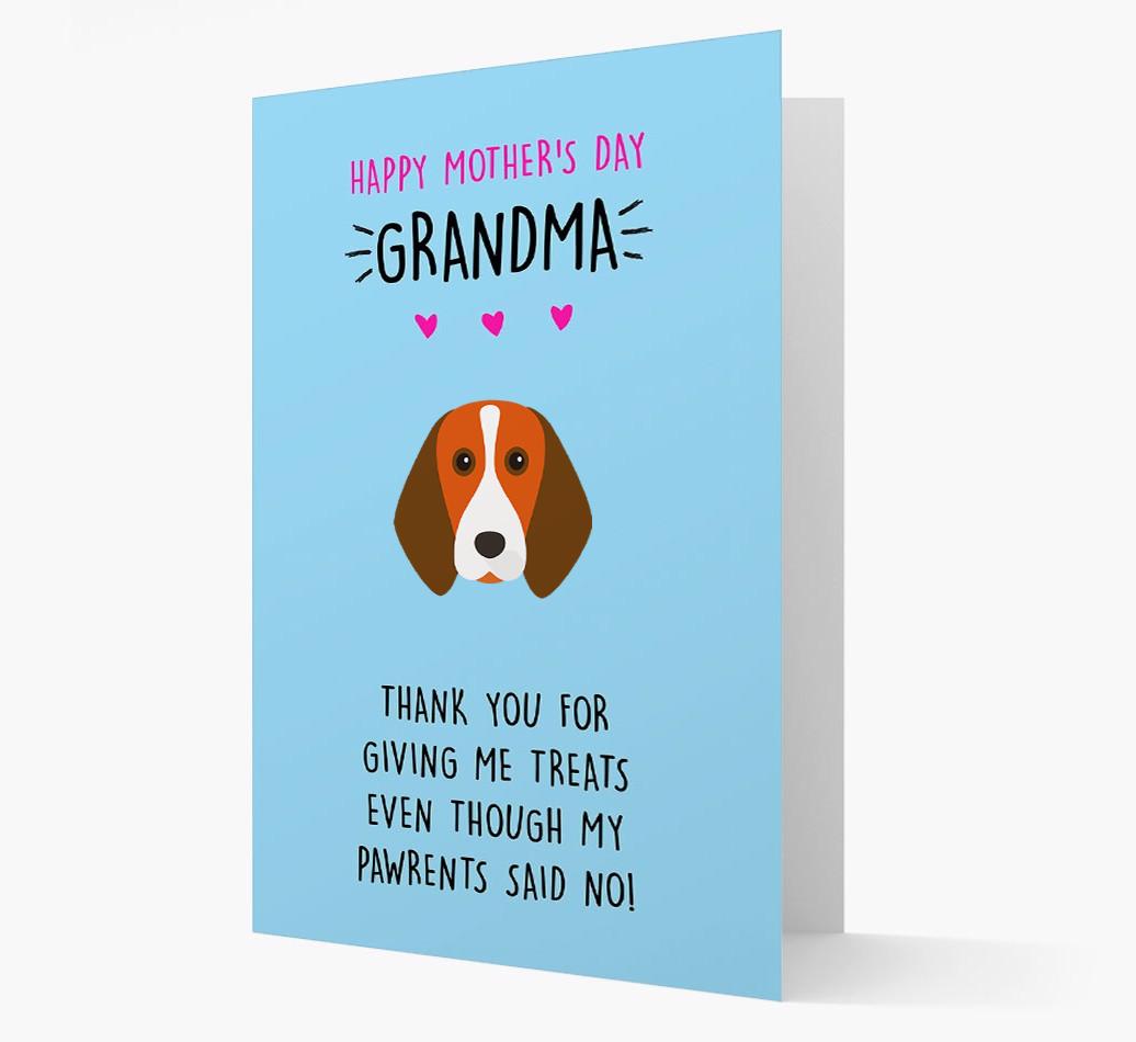 'Happy Mother's Day Grandma' Card with your {breedFullName} Icon