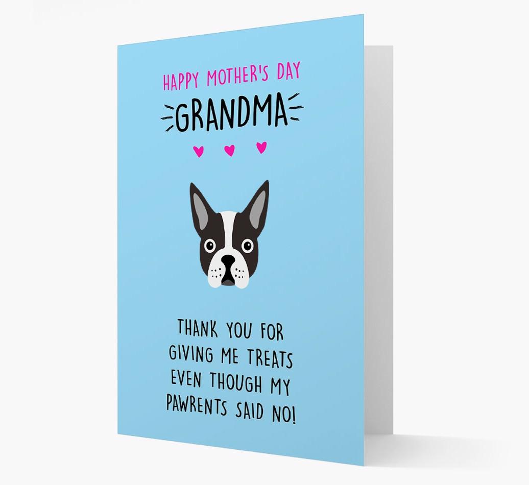 'Happy Mother's Day Grandma' Card with your {breedFullName} Icon