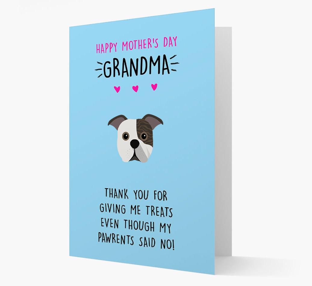 'Happy Mother's Day Grandma' Card with your {breedFullName} Icon