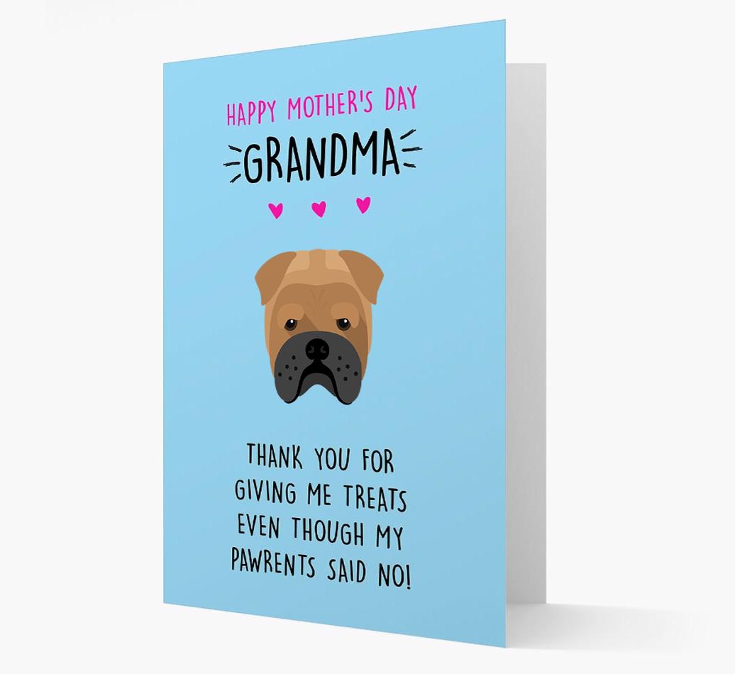 'Happy Mother's Day Grandma' Card with your {breedFullName} Icon