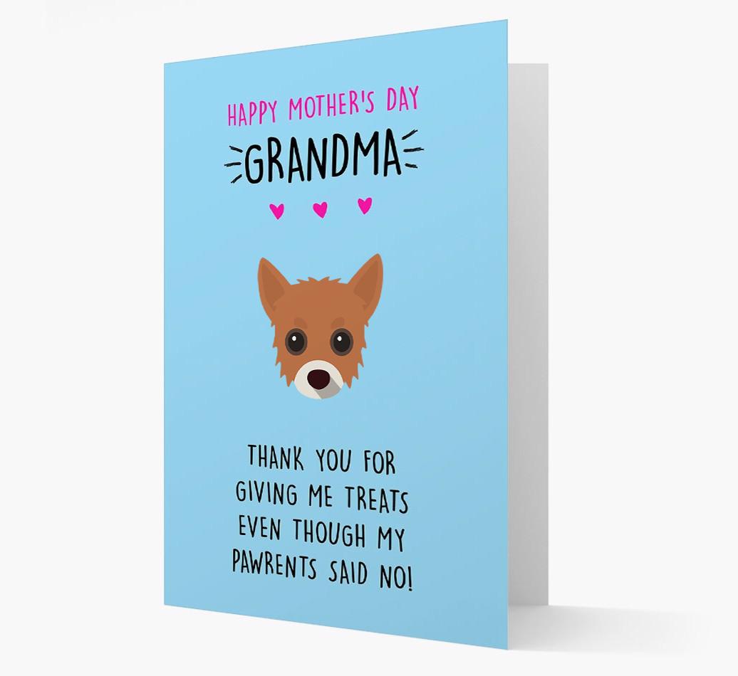 'Happy Mother's Day Grandma' Card with your {breedFullName} Icon