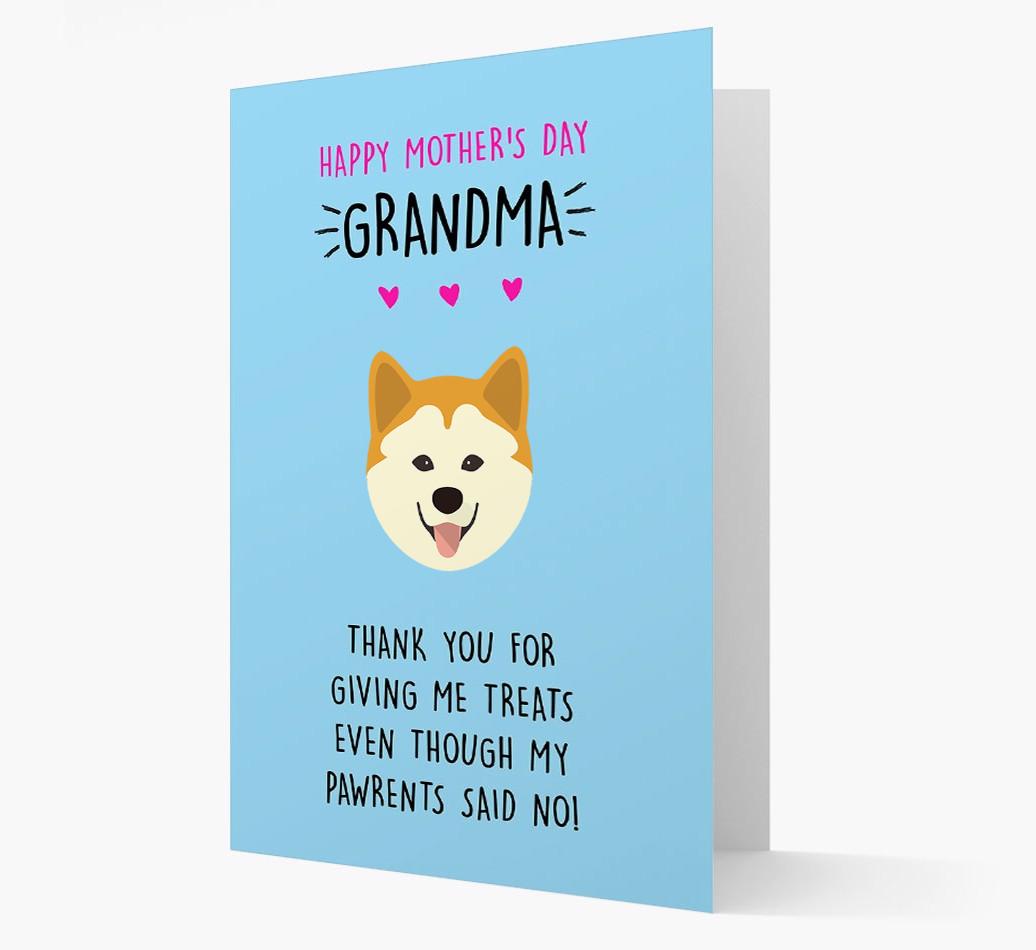 'Happy Mother's Day Grandma' Card with your {breedFullName} Icon