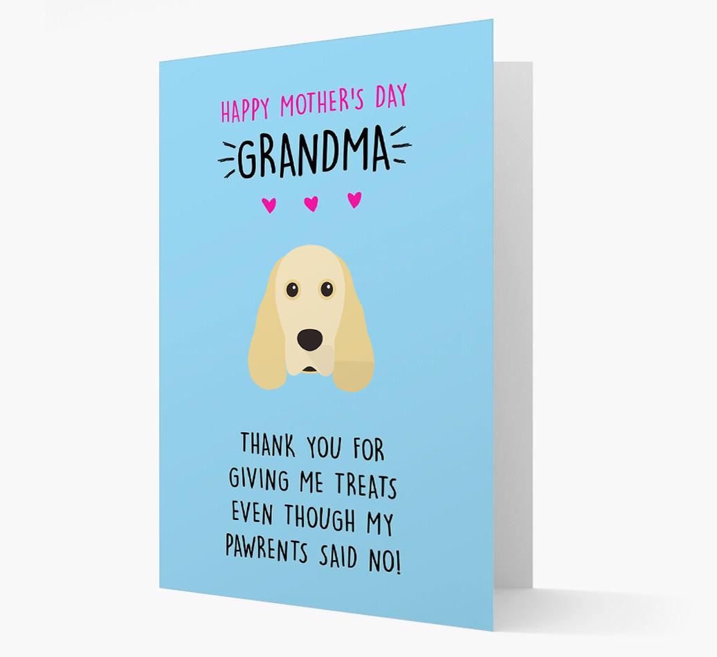 'Happy Mother's Day Grandma' Card with your {breedFullName} Icon