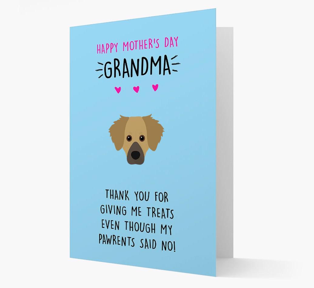 'Happy Mother's Day Grandma' Card with your {breedFullName} Icon