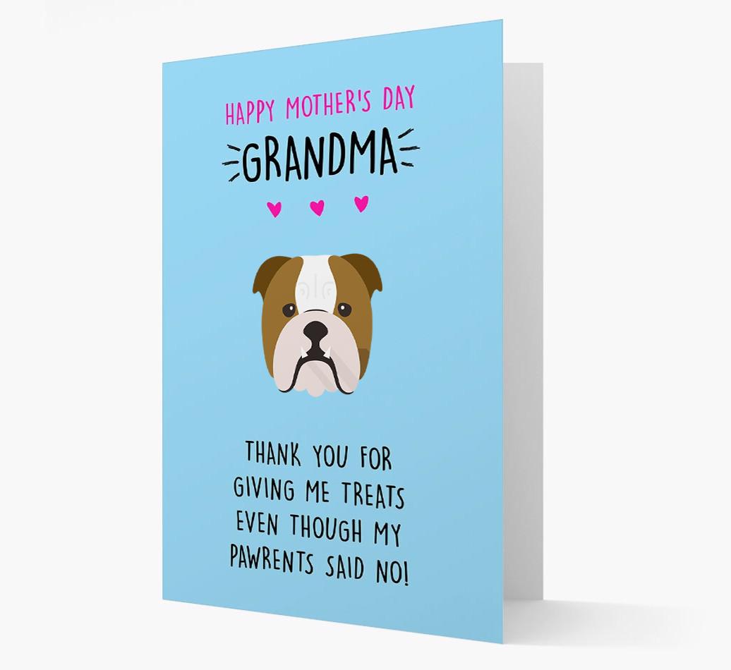 'Happy Mother's Day Grandma' Card with your {breedFullName} Icon