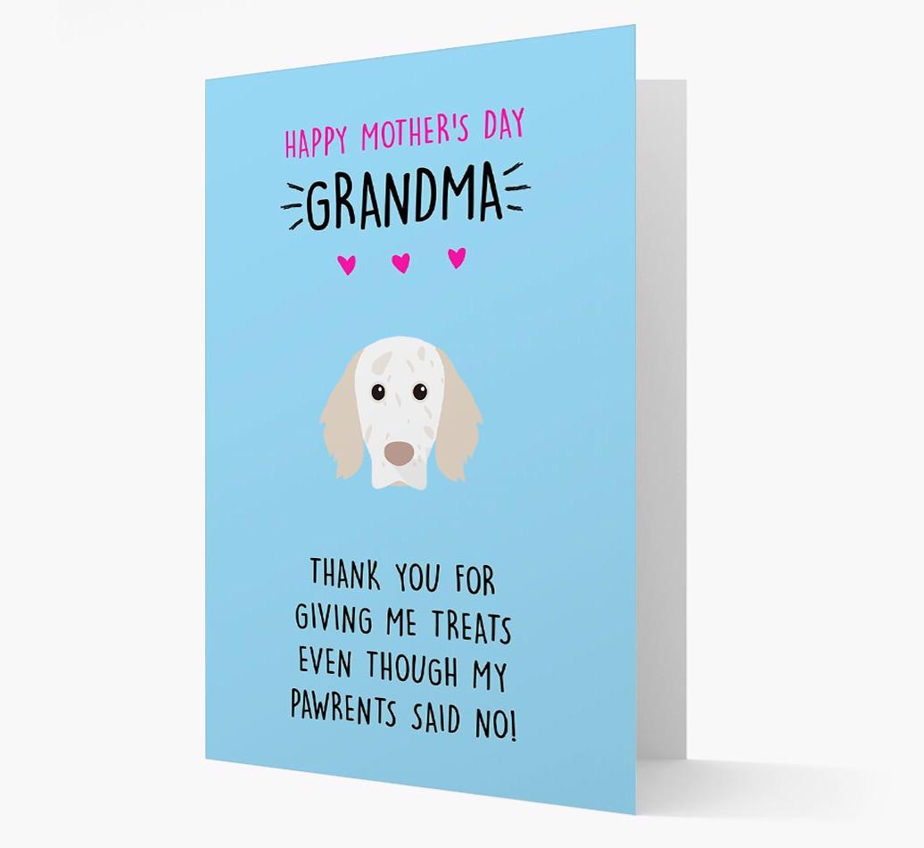 'Happy Mother's Day Grandma' Card with your {breedFullName} Icon