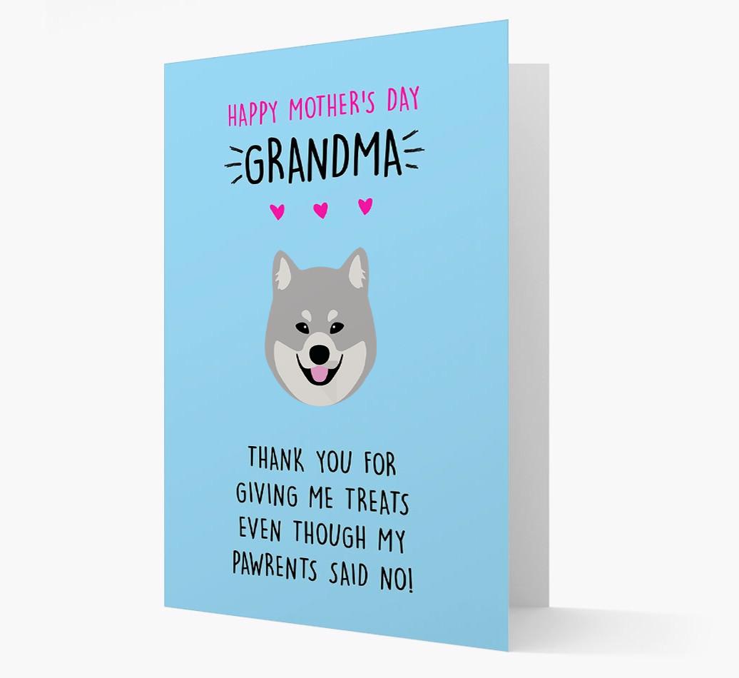 'Happy Mother's Day Grandma' Card with your {breedFullName} Icon
