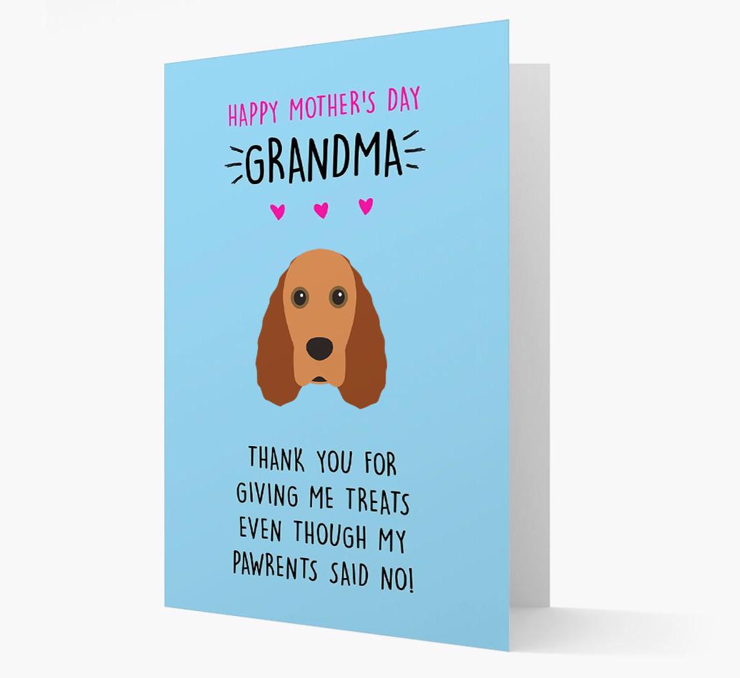 'Happy Mother's Day Grandma' Card with your {breedFullName} Icon