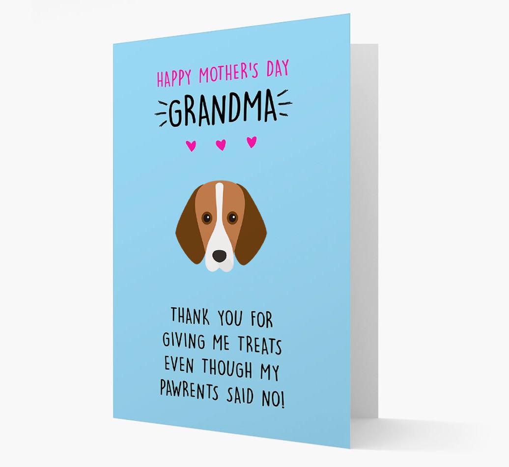 'Happy Mother's Day Grandma' Card with your {breedFullName} Icon