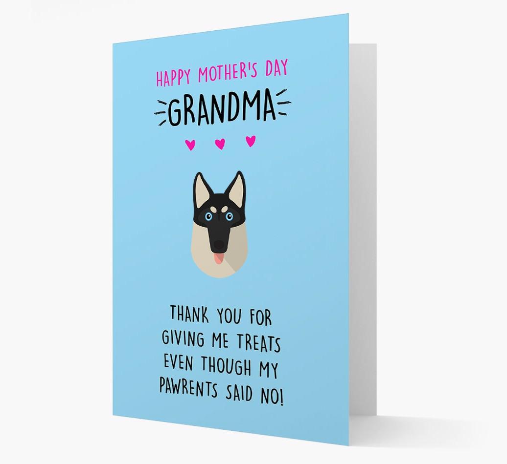 'Happy Mother's Day Grandma' Card with your {breedFullName} Icon