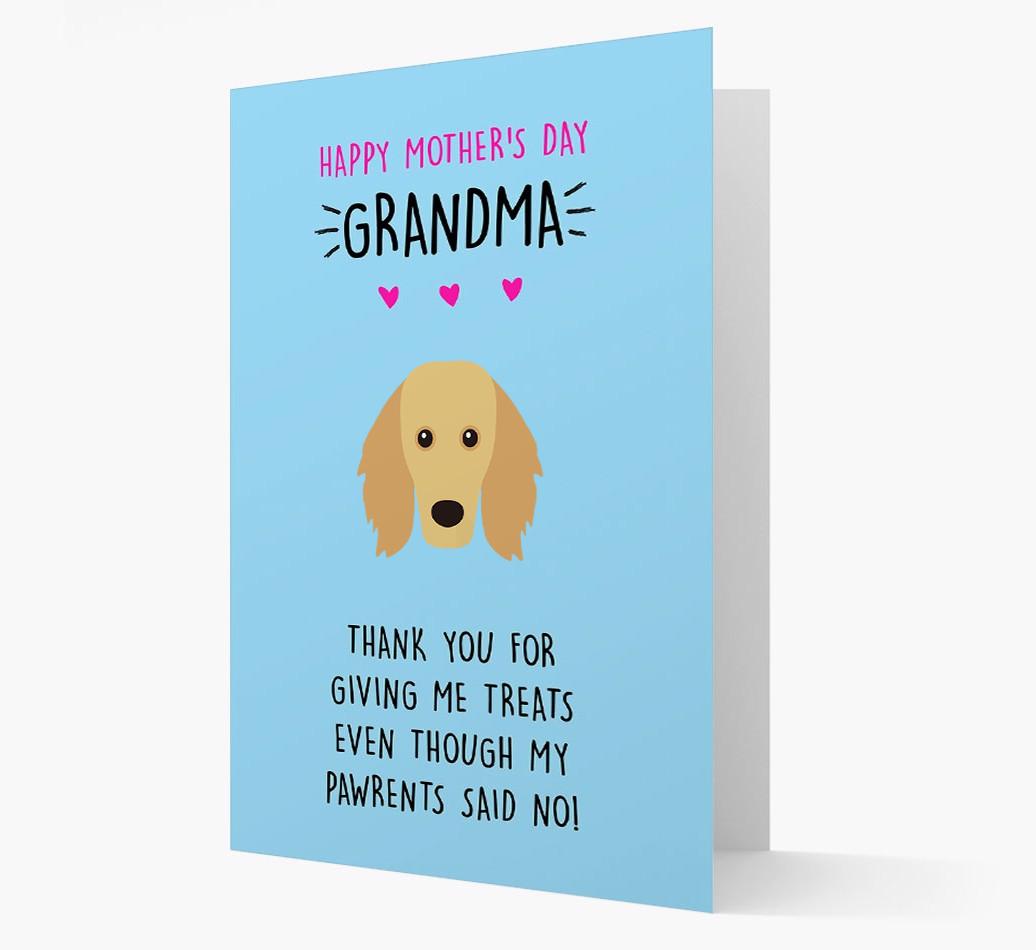 'Happy Mother's Day Grandma' Card with your {breedFullName} Icon