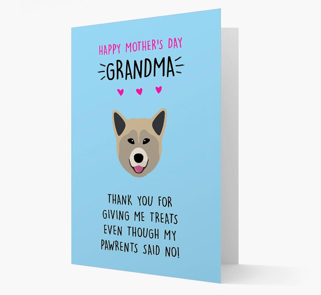 'Happy Mother's Day Grandma' Card with your {breedFullName} Icon