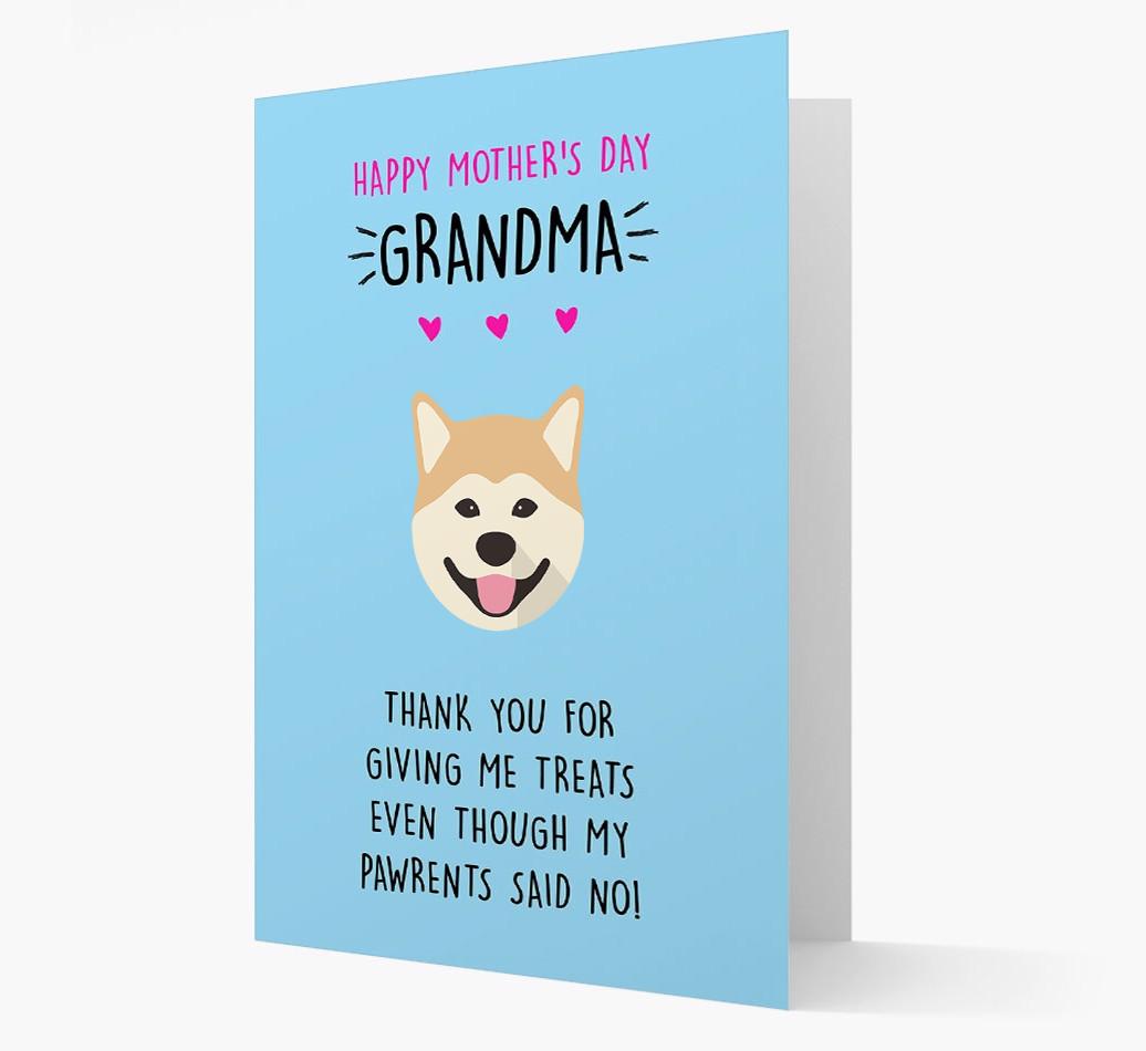 'Happy Mother's Day Grandma' Card with your {breedFullName} Icon