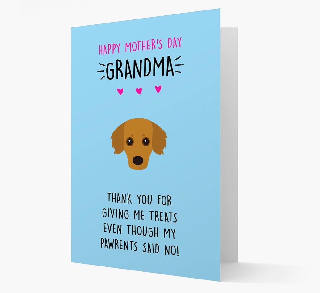 'Happy Mother's Day Grandma' Card with your {breedFullName} Icon