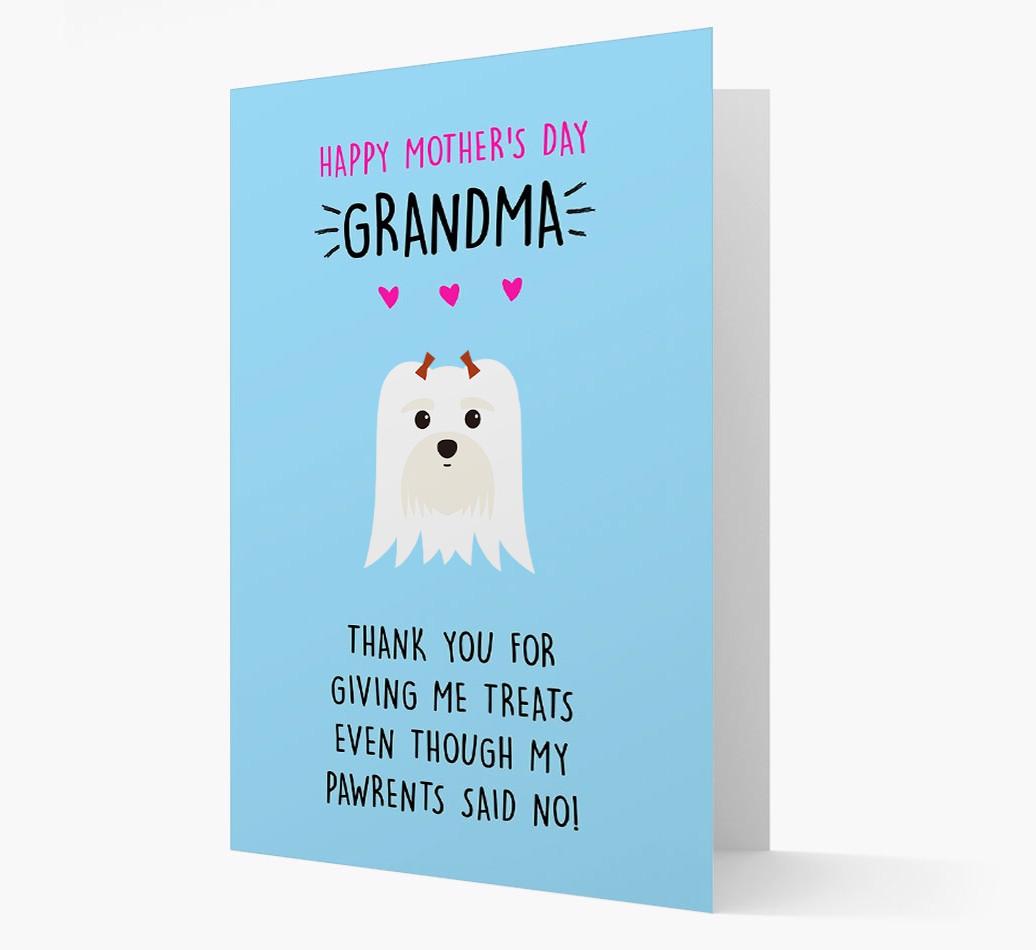 'Happy Mother's Day Grandma' Card with your {breedFullName} Icon
