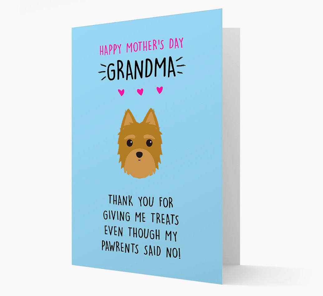 'Happy Mother's Day Grandma' Card with your {breedFullName} Icon