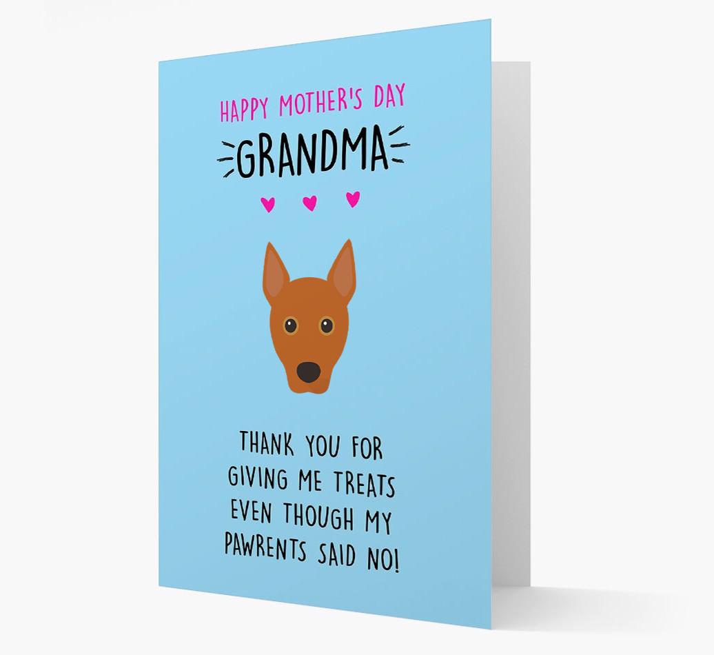'Happy Mother's Day Grandma' Card with your {breedFullName} Icon