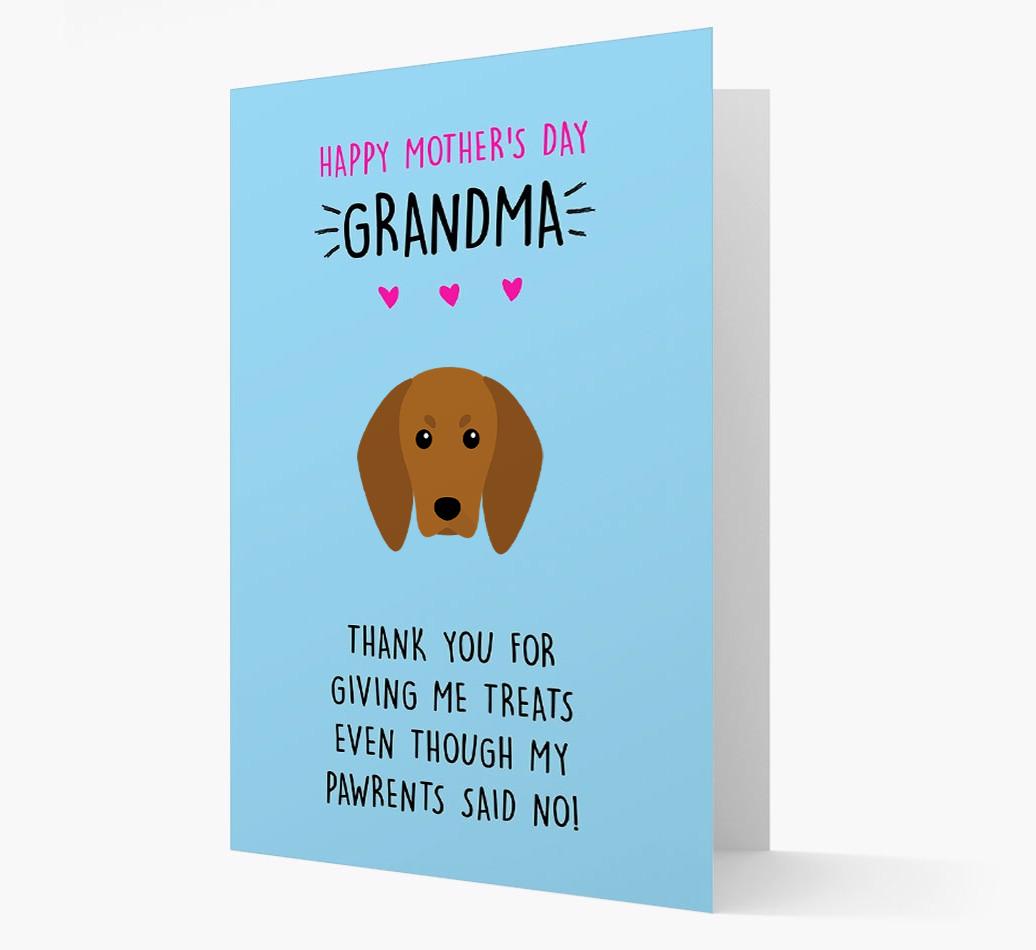 'Happy Mother's Day Grandma' Card with your {breedFullName} Icon