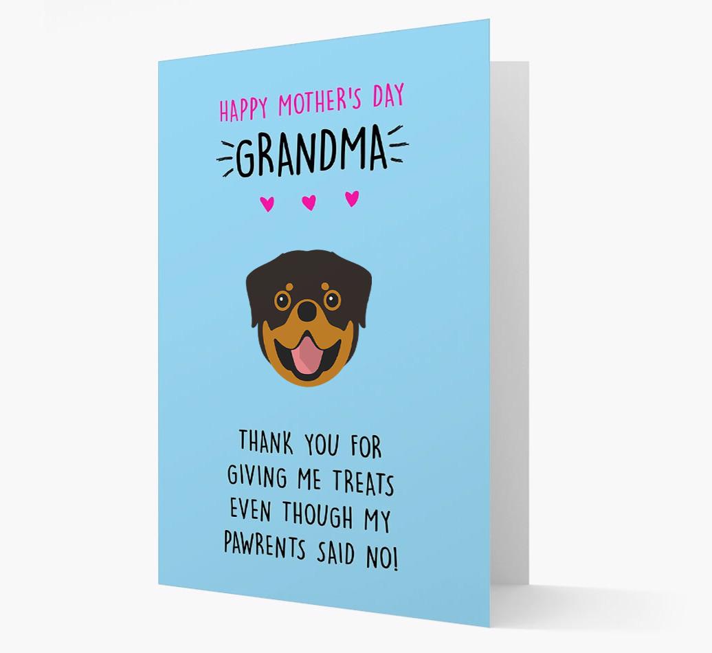 'Happy Mother's Day Grandma' Card with your {breedFullName} Icon
