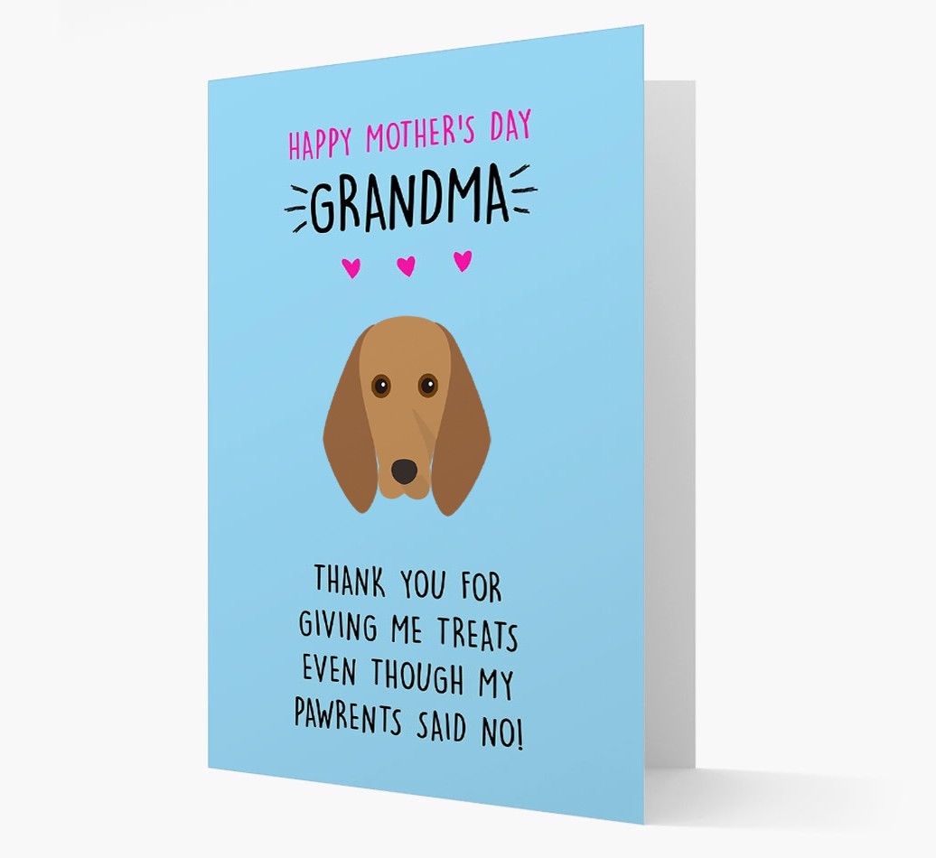 'Happy Mother's Day Grandma' Card with your {breedFullName} Icon
