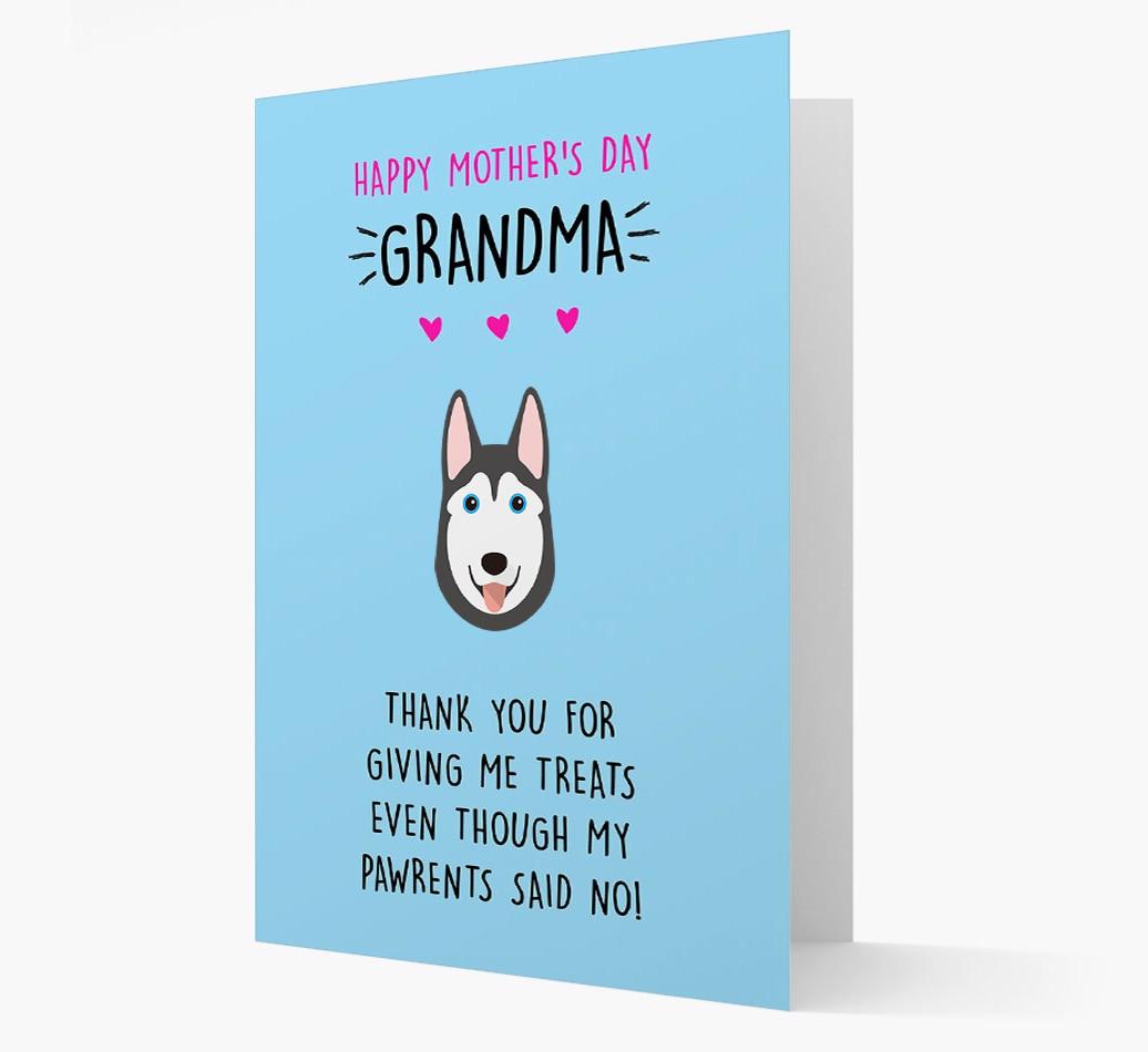 'Happy Mother's Day Grandma' Card with your {breedFullName} Icon