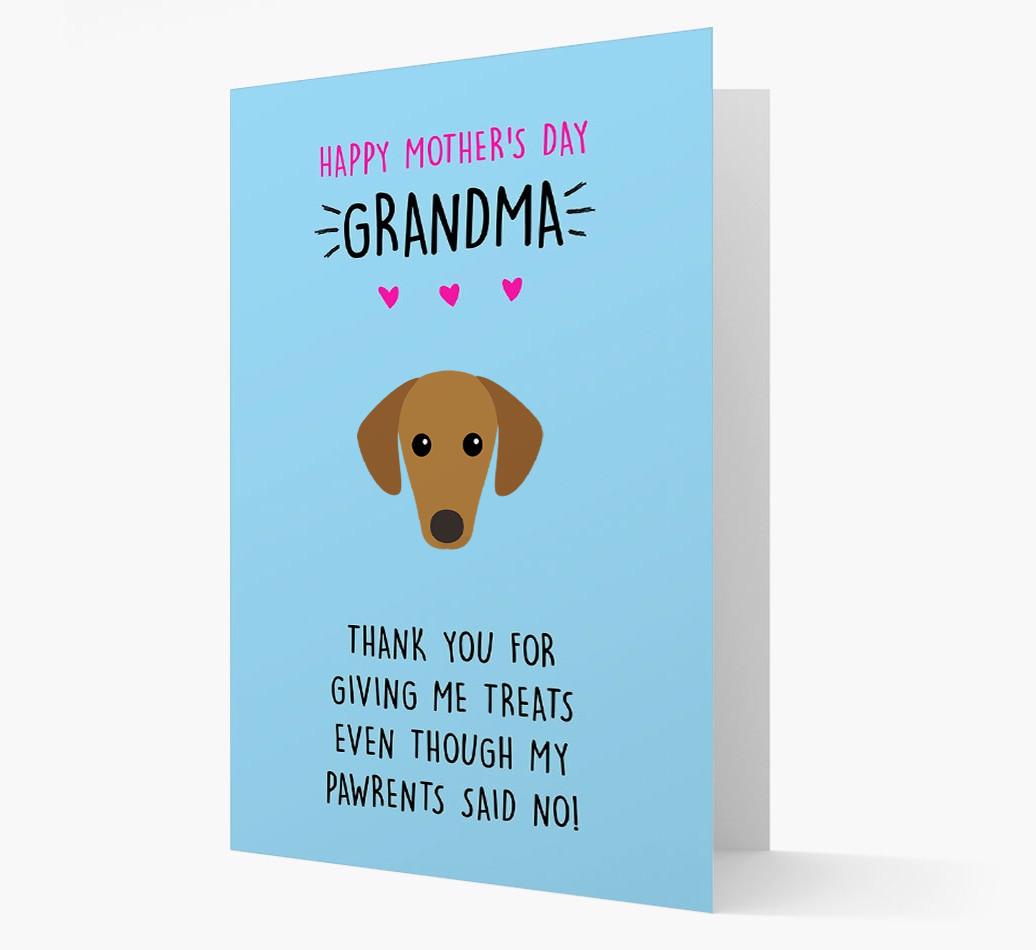 'Happy Mother's Day Grandma' Card with your {breedFullName} Icon