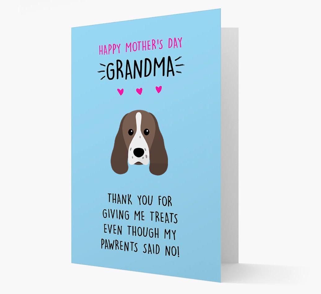 'Happy Mother's Day Grandma' Card with your {breedFullName} Icon