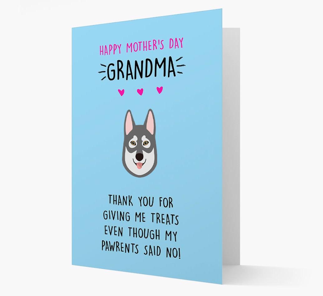 'Happy Mother's Day Grandma' Card with your {breedFullName} Icon
