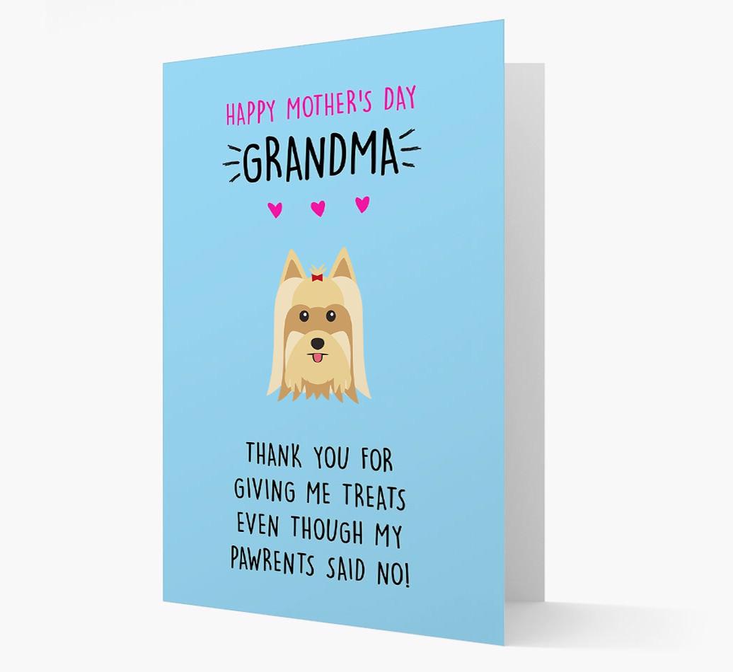 'Happy Mother's Day Grandma' Card with your {breedFullName} Icon