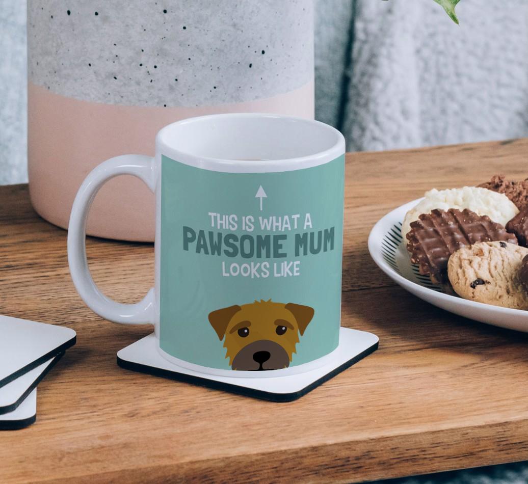 Pawsome Dog Mum: Mug with {breedFullName} Icon